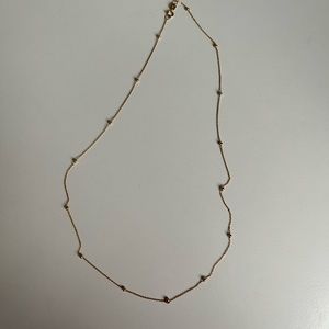 14kt yellow gold station necklace